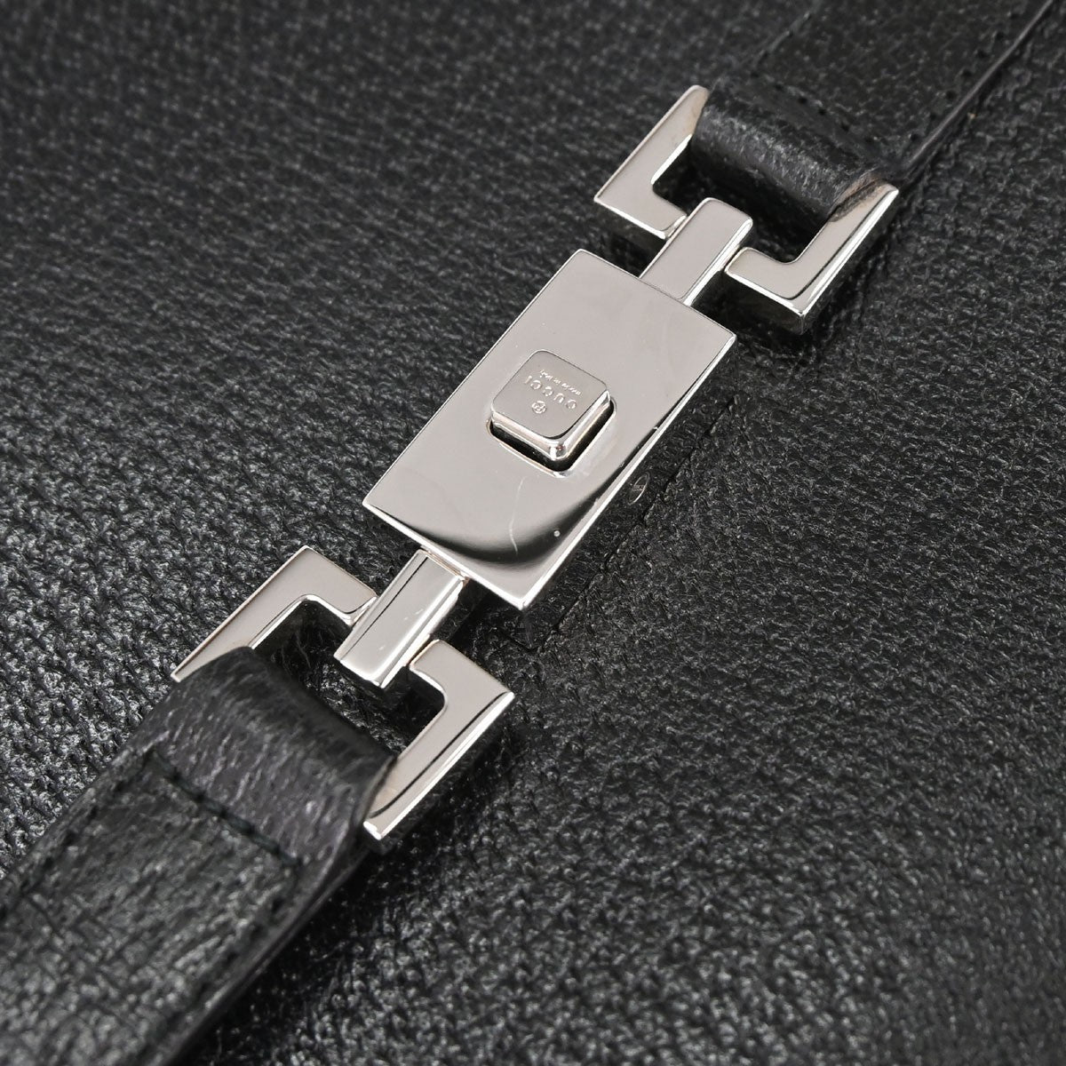 Gucci Jackie Soft Leather Black Leather Tote Bag Bag (Pre-Owned)
