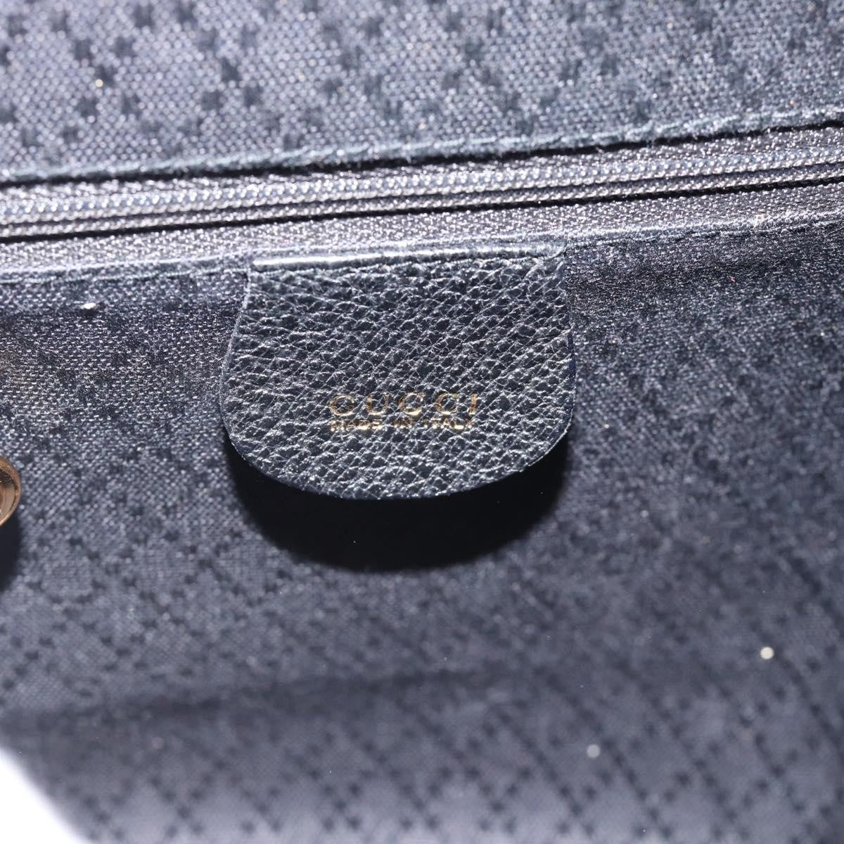 Gucci Vintage Bamboo Suede Black Suede Backpack Bag (Pre-Owned)