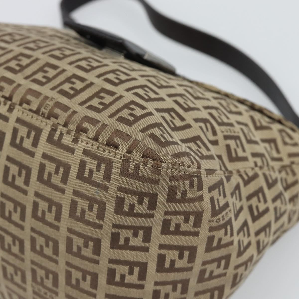 Fendi Mamma Baguette Canvas Beige Canvas Handbag (Pre-Owned)