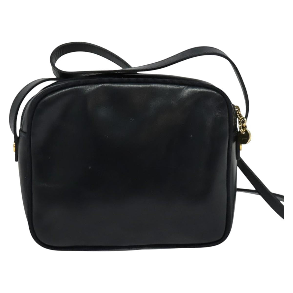 Salvatore Ferragamo Vala Leather Navy Leather Shoulder Bag Bag (Pre-Owned)