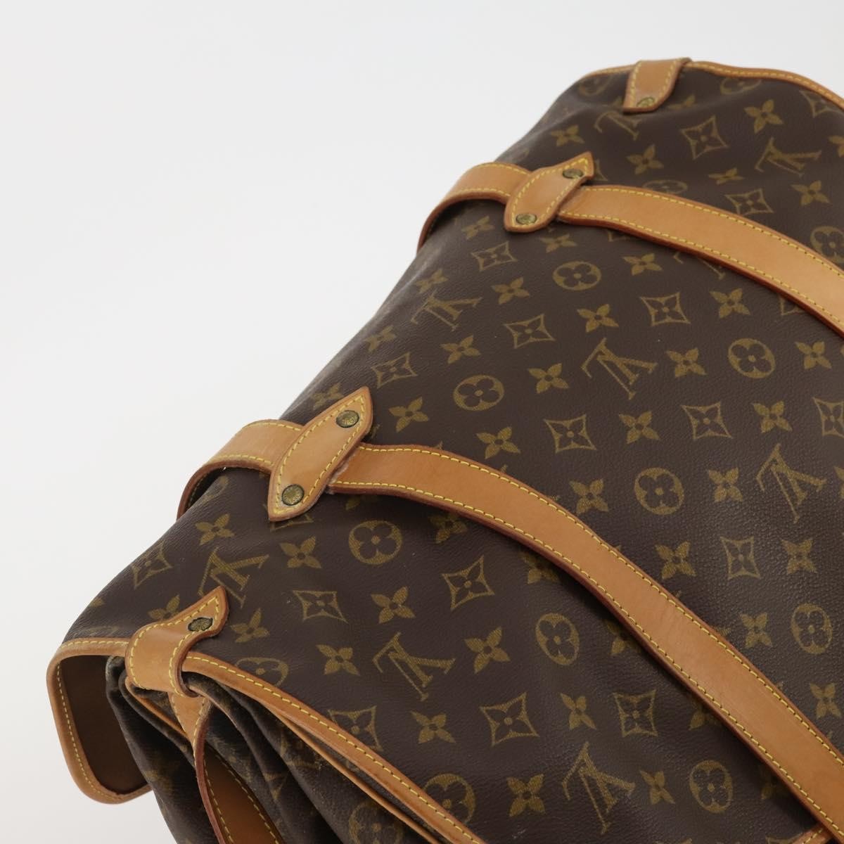 Louis Vuitton Saumur Monogram Canvas Brown Canvas Shoulder Bag Bag (Pre-Owned)