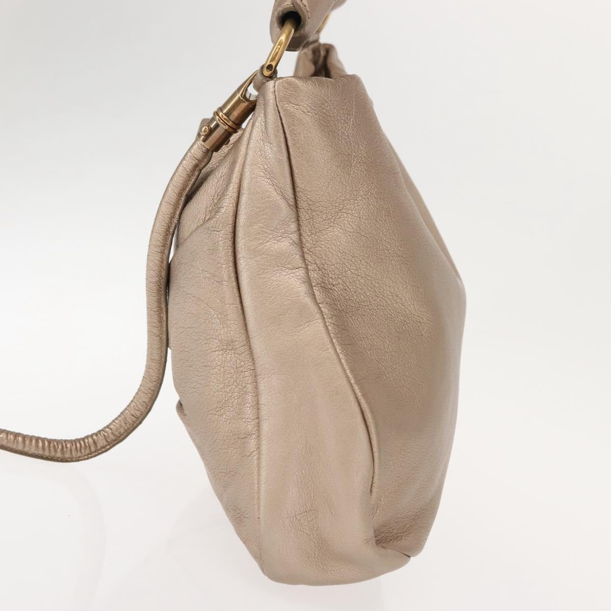 Salvatore Ferragamo Miss Vara Hobo Leather Gold Leather Handbag (Pre-Owned)