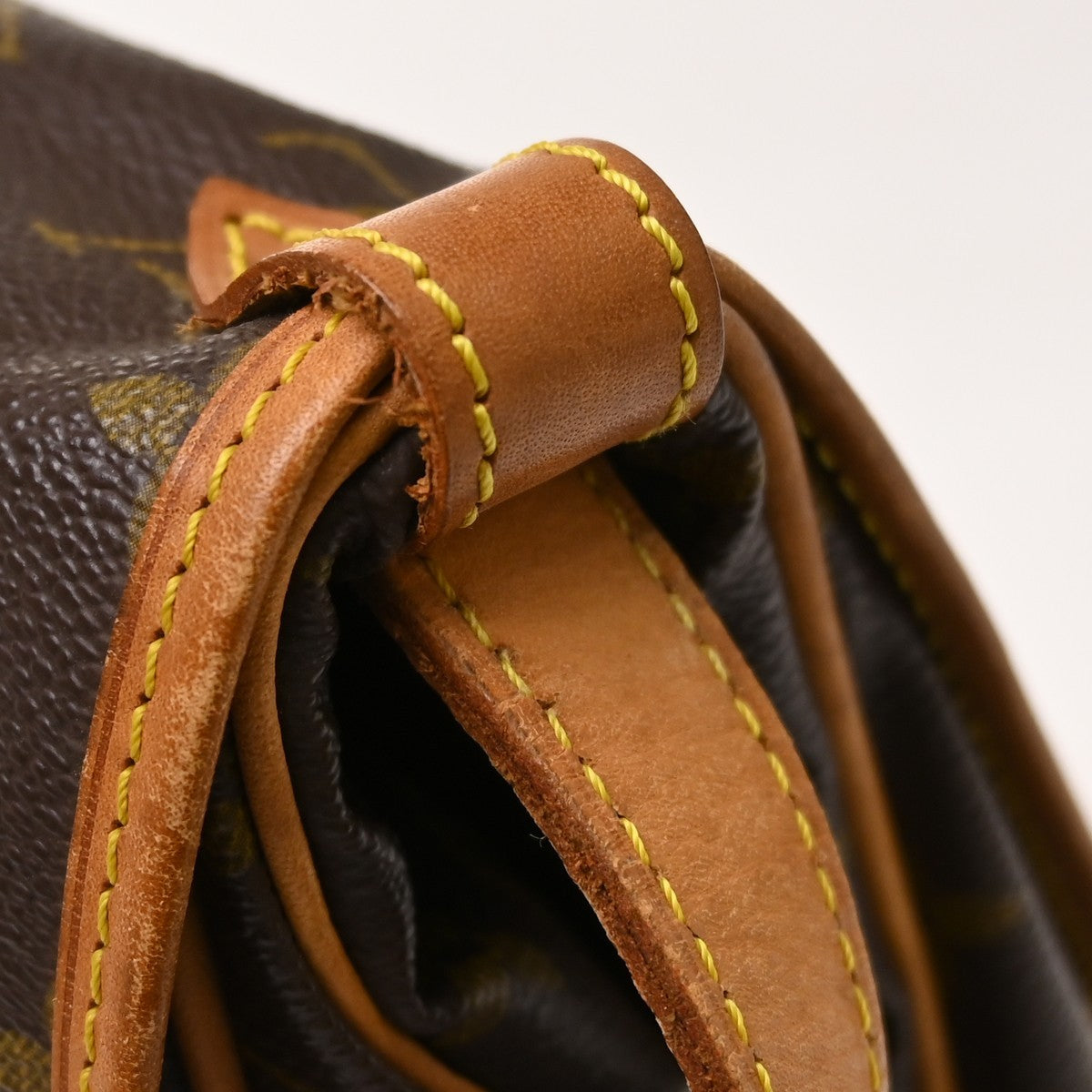 Louis Vuitton Saumur Monogram Canvas Brown Canvas Shoulder Bag Bag (Pre-Owned)