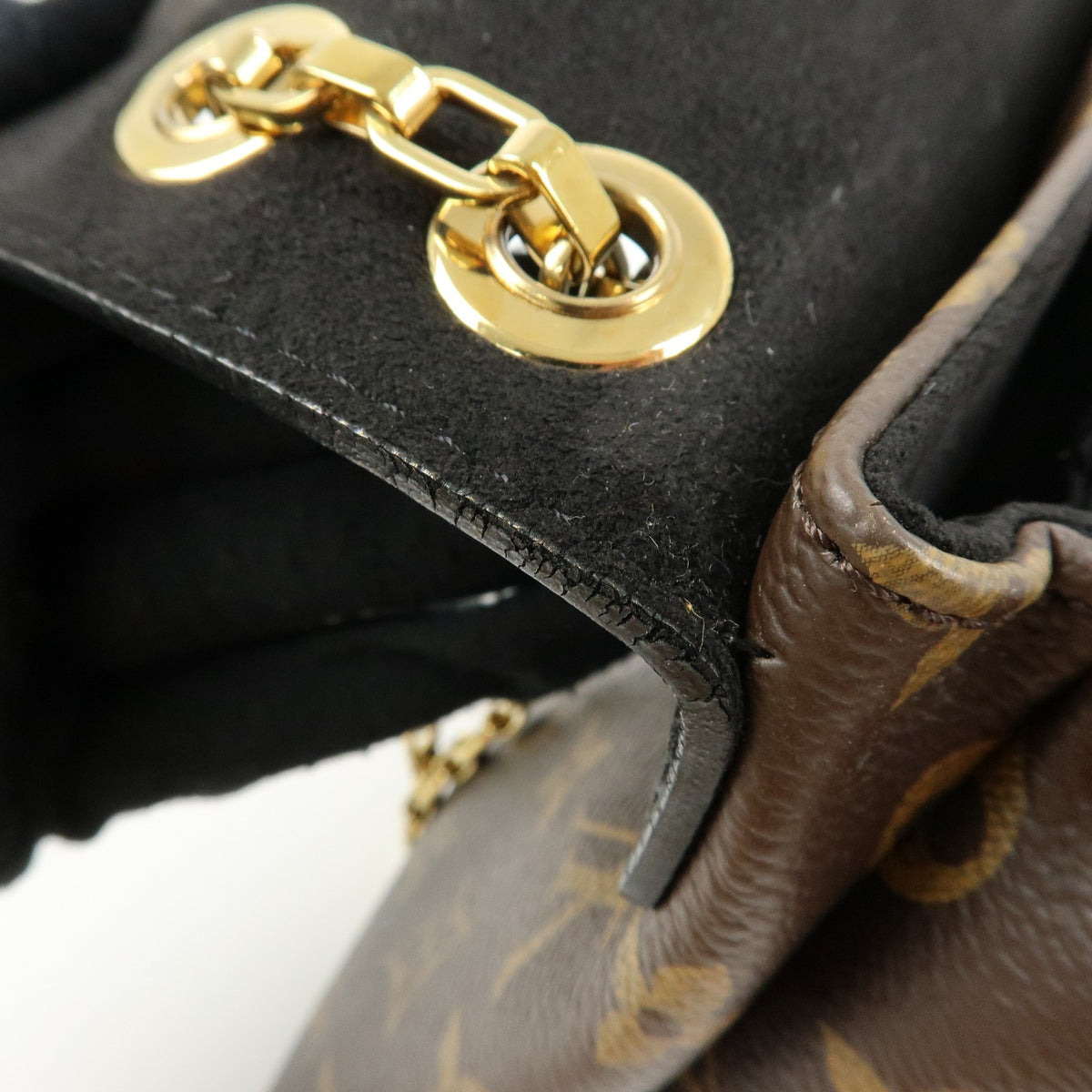 Louis Vuitton Pallas Chain Monogram Canvas And Calfskin Brown Canvas Shoulder Bag Bag (Pre-Owned)