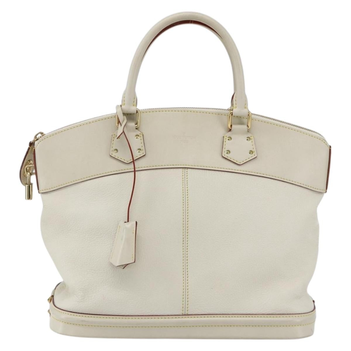 Louis Vuitton Suhali Lockit Leather White Leather Handbag (Pre-Owned)