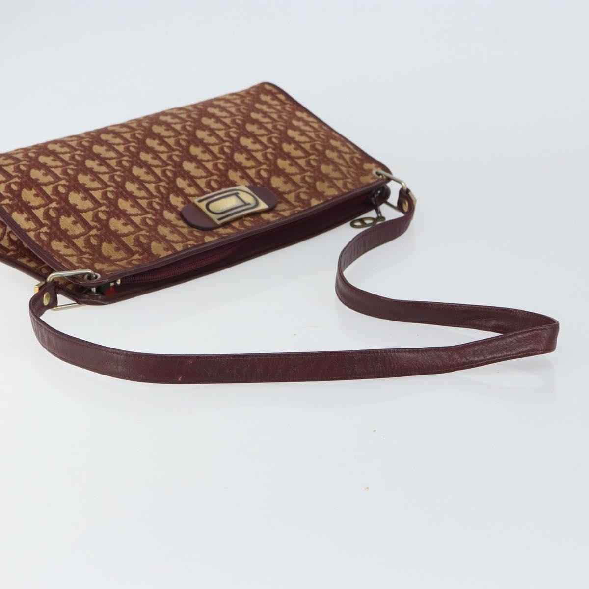 Christian Dior Vintage Trotter Canvas Red Canvas Shoulder Bag Bag (Pre-Owned)