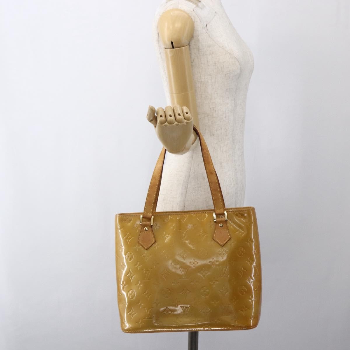 Louis Vuitton Houston Monogram Vernis Beige Patent_Leather Tote Bag Bag (Pre-Owned)