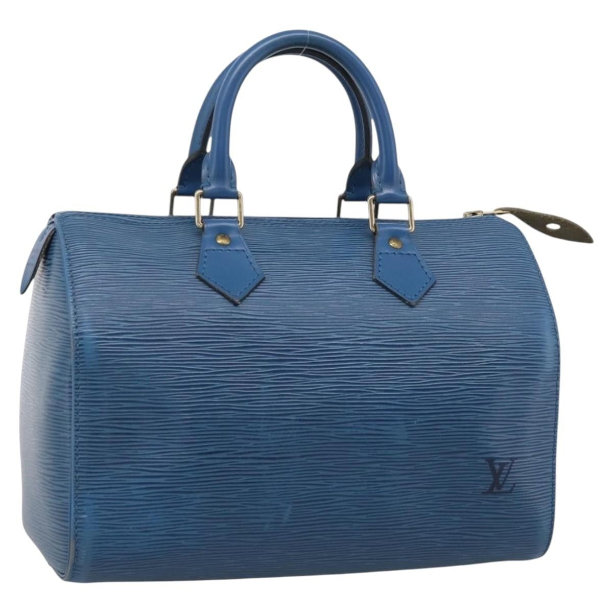Louis Vuitton Speedy Epi Leather Blue Leather Handbag (Pre-Owned)