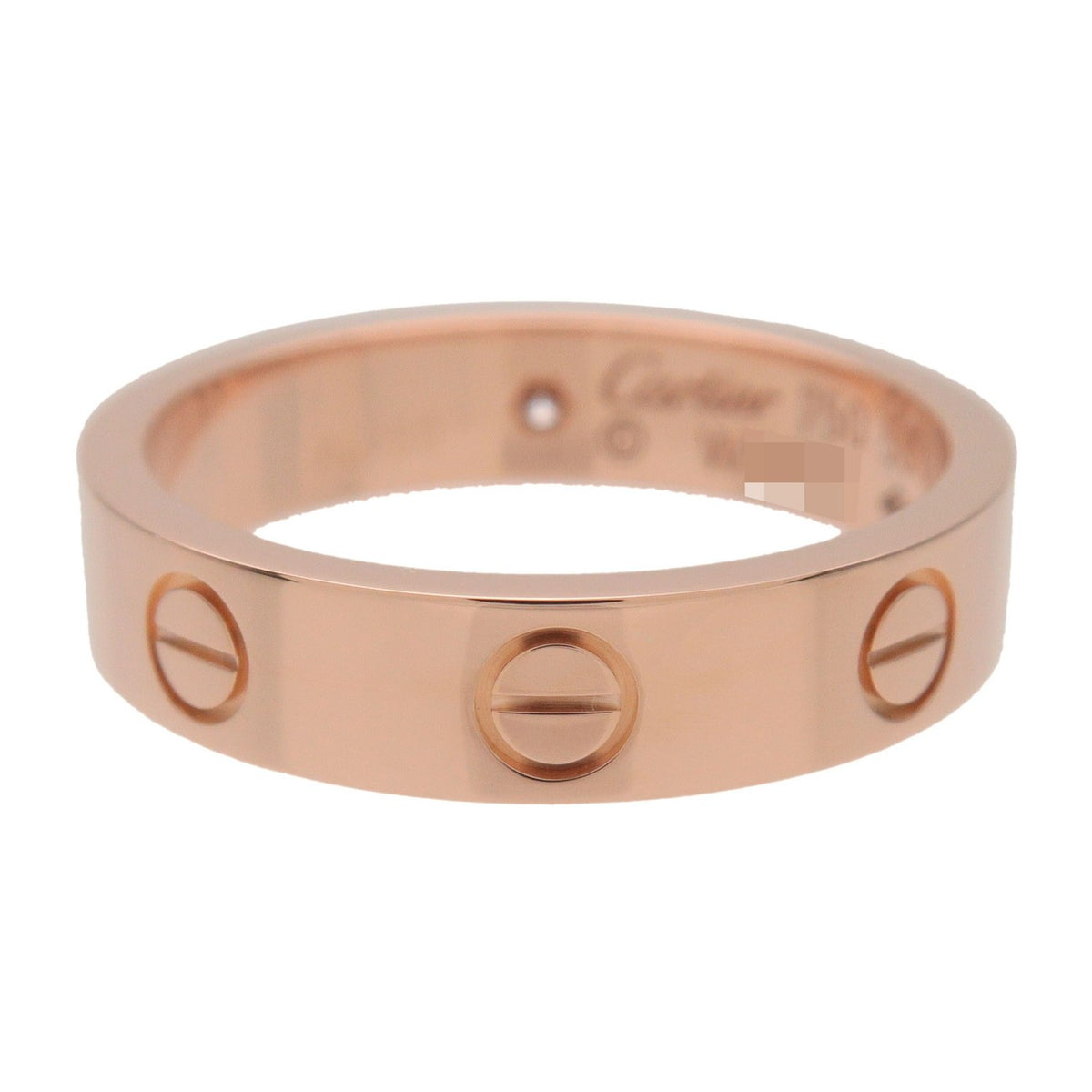 Cartier Love Wedding Band 1 Diamond 18K Rose Gold With Diamond Pink Rose_Gold Ring Jewelry (Pre-Owned)