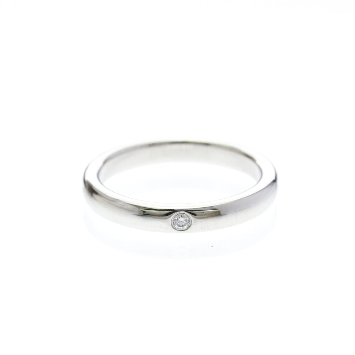 Tiffany & Co. Elsa Peretti 11 Diamond Stacking Band Platinum With Diamonds Silver Platinum Ring Jewelry (Pre-Owned)