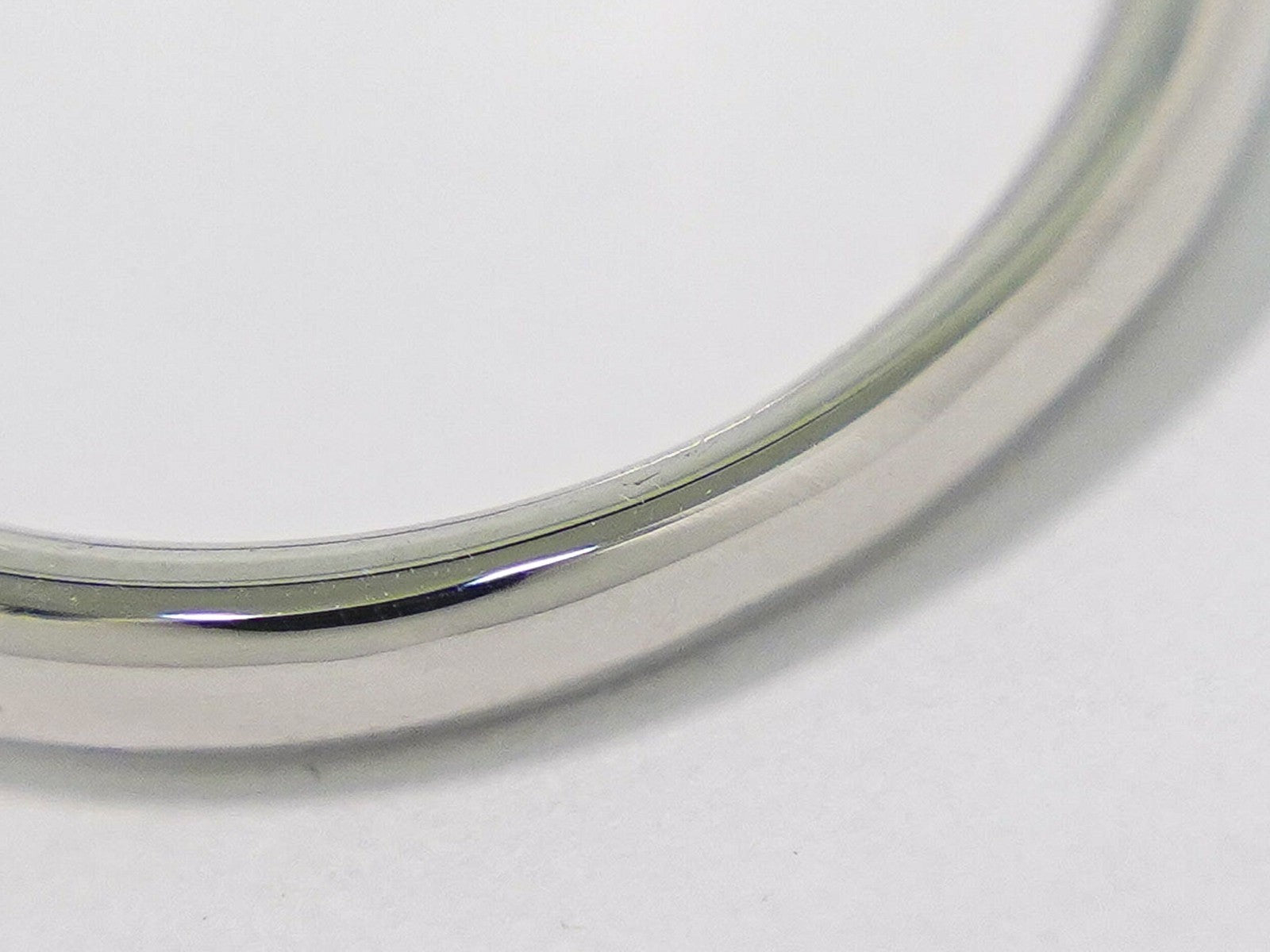 Tiffany & Co. Elsa Peretti Curved Wedding Band Platinum With Diamonds Clear Platinum Ring Jewelry (Pre-Owned)