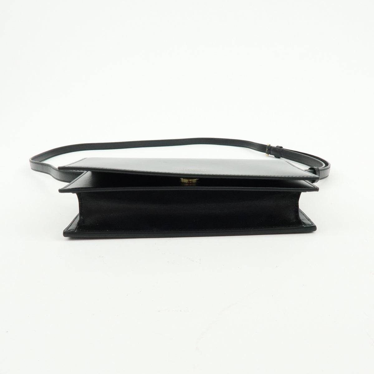 Saint Laurent Paris Chain Leather Black Leather Crossbody Bag Bag (Pre-Owned)