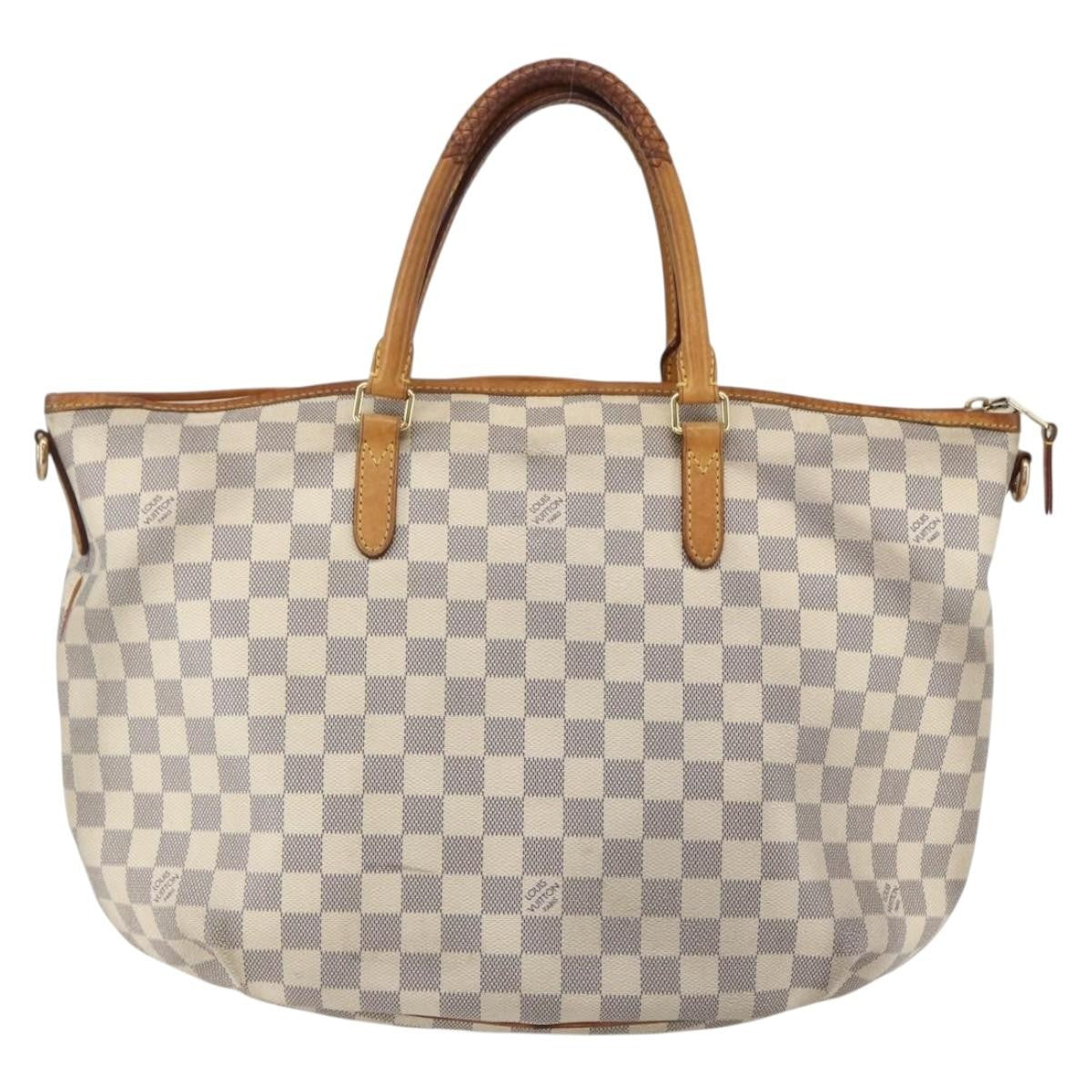 Louis Vuitton Riviera Damier White Canvas Handbag (Pre-Owned)