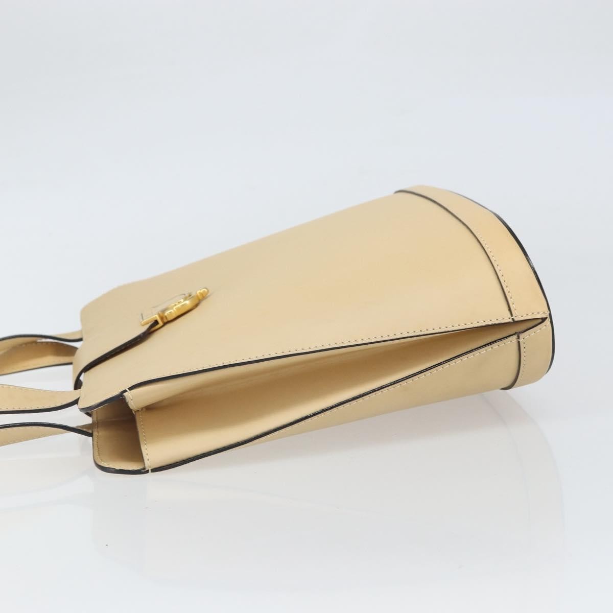 Celine Vintage Leather Beige Leather Shoulder Bag Bag (Pre-Owned)