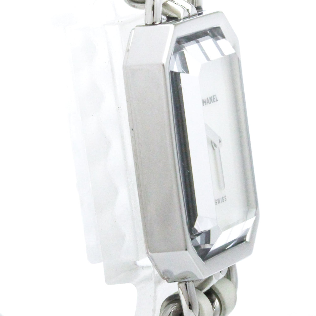 Chanel Premiere Rock Quartz Stainless Steel And Leather With Mother Of Pearl Watch (Pre-Owned)