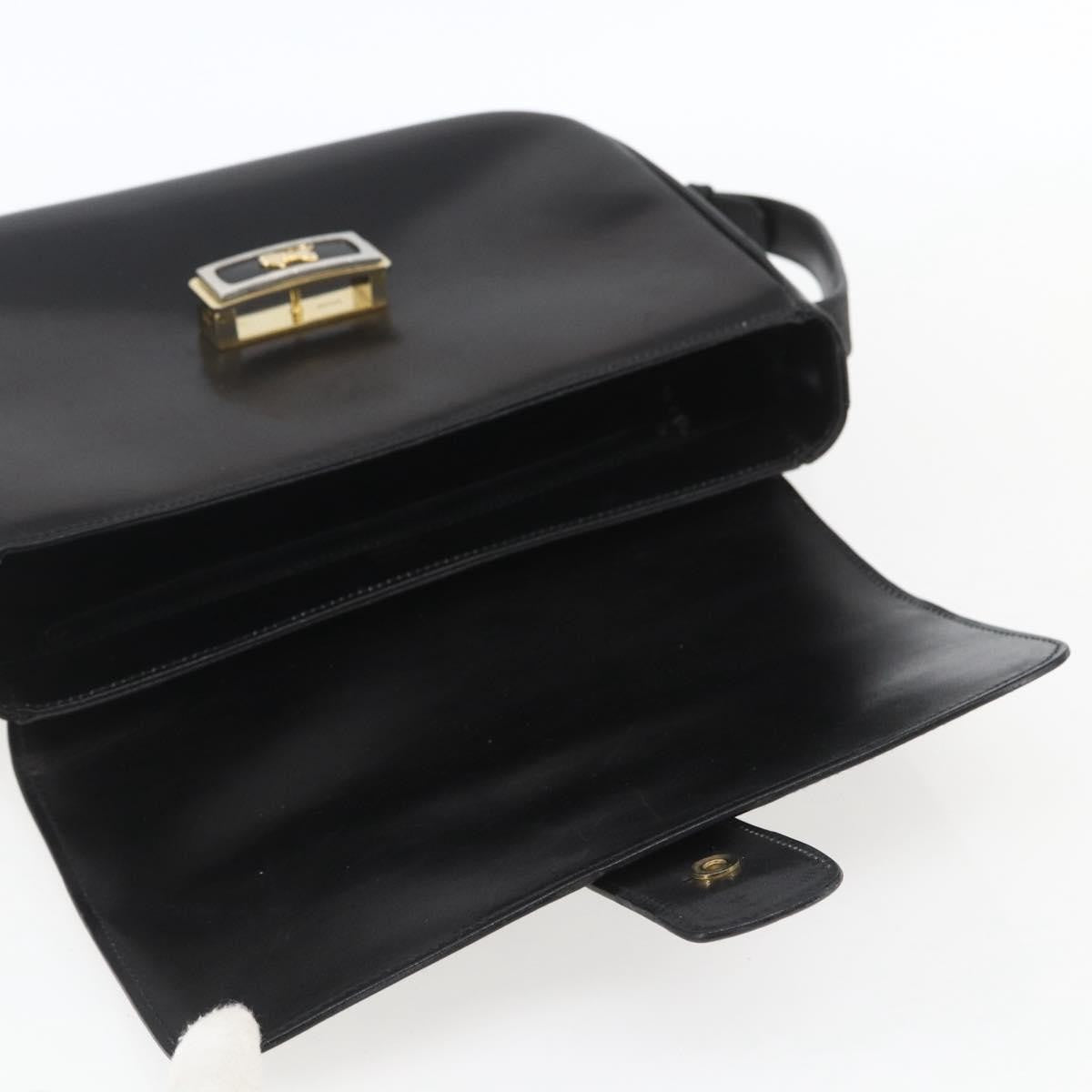 Celine Horse Carriage Leather Black Leather Shoulder Bag Bag (Pre-Owned)