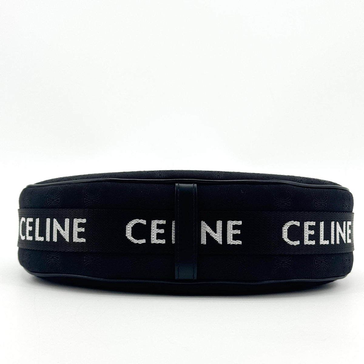 Celine Ava Triomphe Coated Canvas Black Textile Handbag (Pre-Owned)