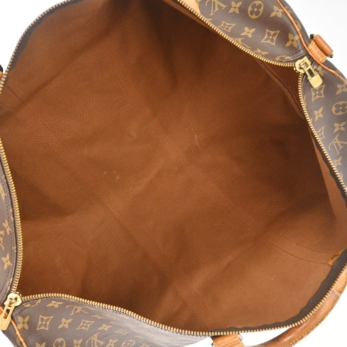 Louis Vuitton Keepall Bandouliere Monogram Canvas Brown Canvas Travel Bag Bag (Pre-Owned)