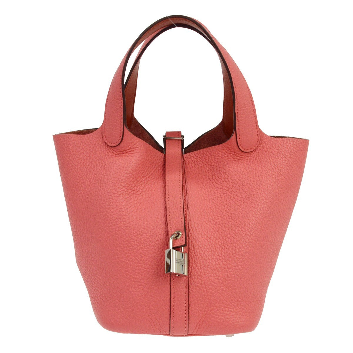 Hermes Picotin Lock Clemence Pink Leather Handbag (Pre-Owned)
