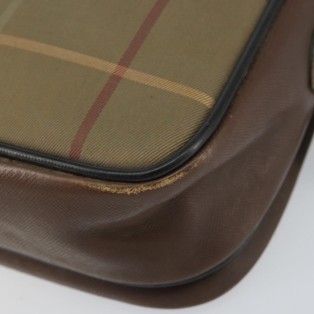 Burberry Nova Check Canvas Beige Canvas Shoulder Bag Bag (Pre-Owned)