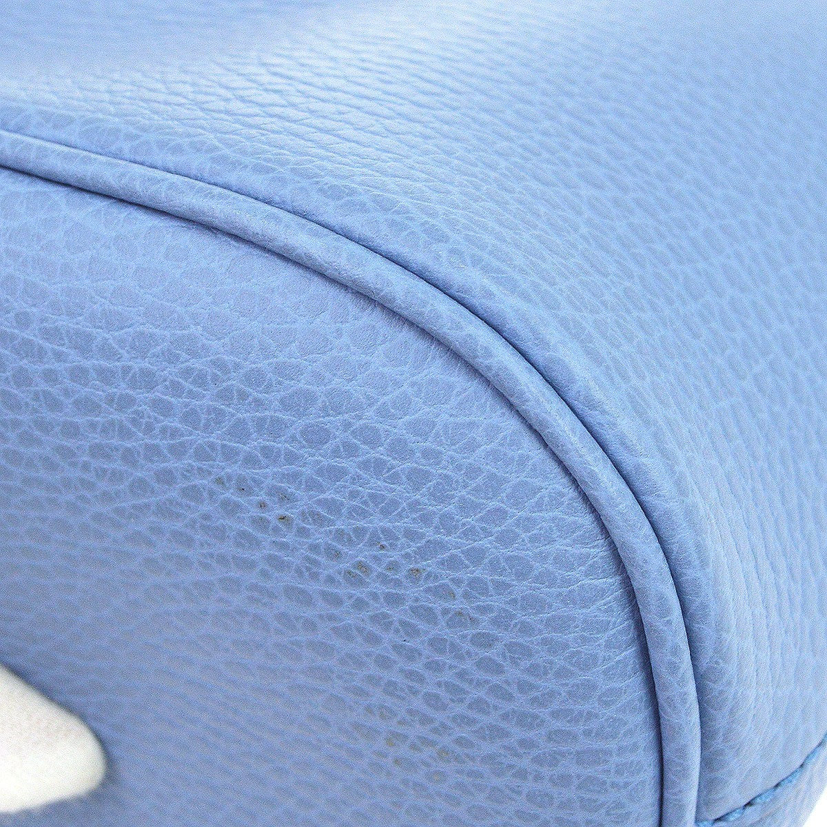 Gucci Interlocking Top Handle Leather Blue Leather Handbag (Pre-Owned)