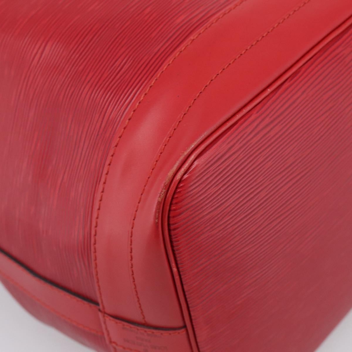 Louis Vuitton Petit Noe Epi Leather Red Leather Handbag (Pre-Owned)