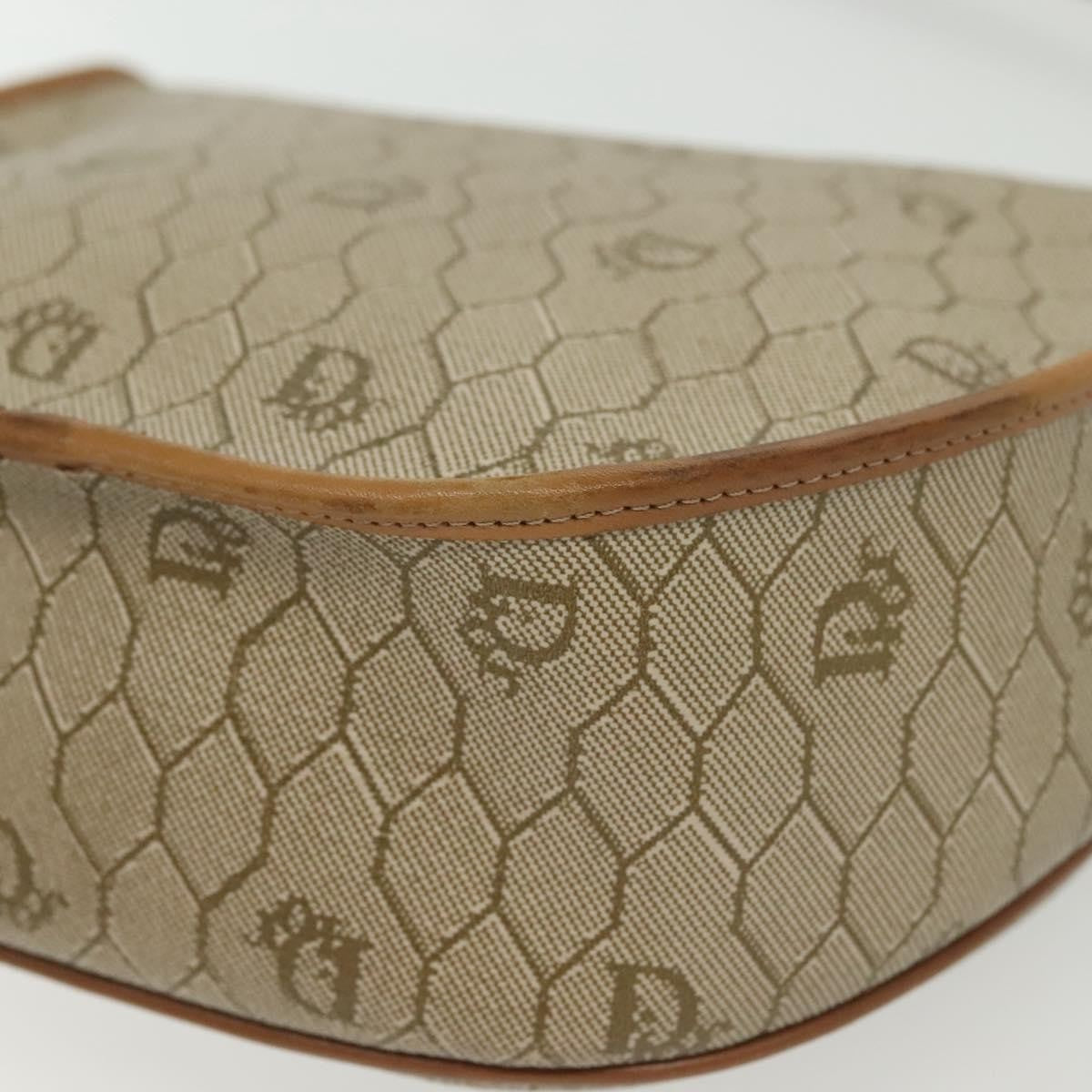Christian Dior Vintage Honeycomb Canvas Beige Canvas Bag (Pre-Owned)