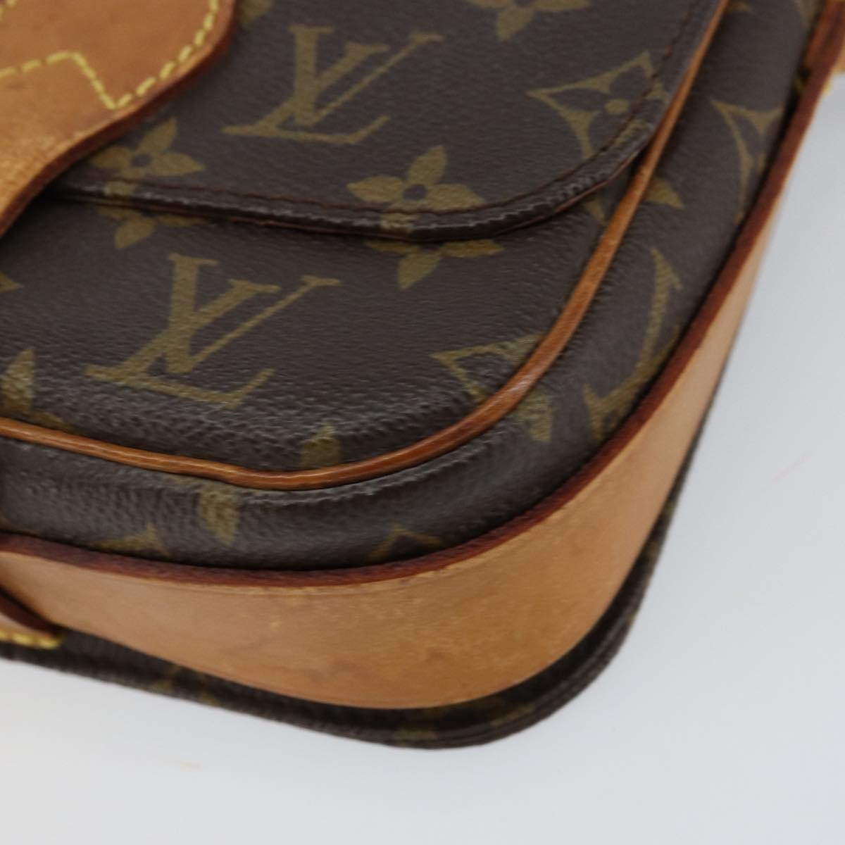 Louis Vuitton Cartouchiere Monogram Canvas Brown Canvas Shoulder Bag Bag (Pre-Owned)