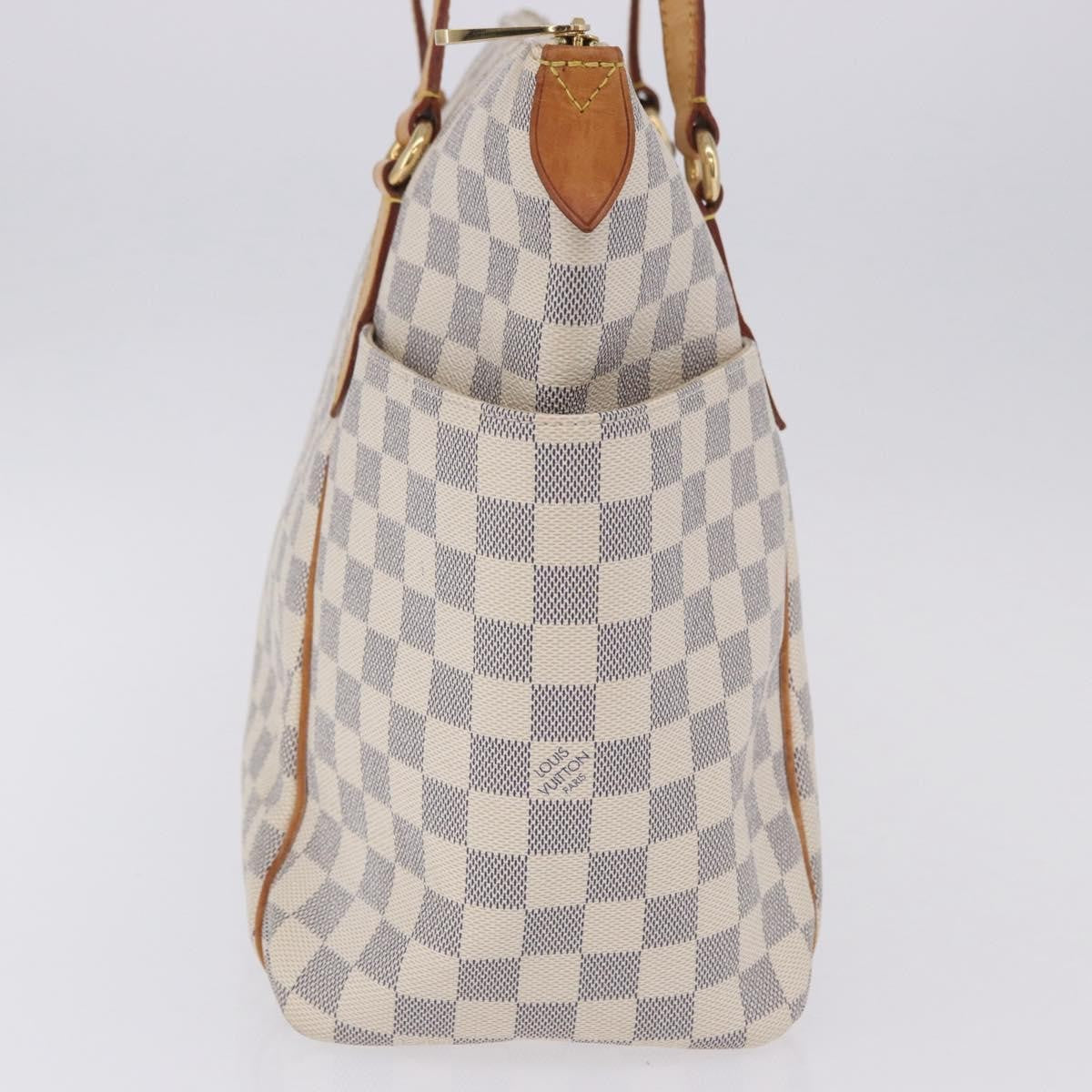 Louis Vuitton Totally Damier Azur Beige Canvas Shoulder Bag Bag (Pre-Owned)