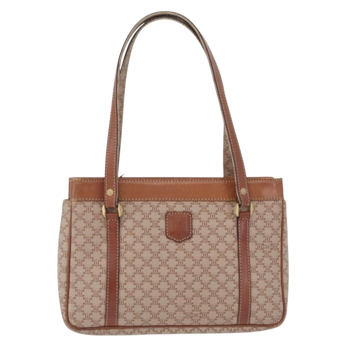 Celine Tote Canvas Beige Canvas Tote Bag Bag (Pre-Owned)