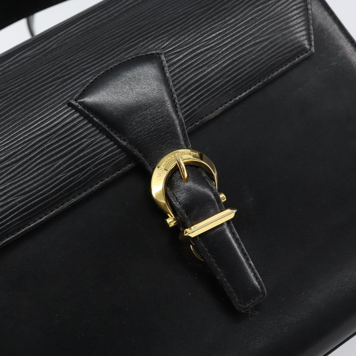 Valentino Garavani Vintage Leather Black Leather Handbag (Pre-Owned)