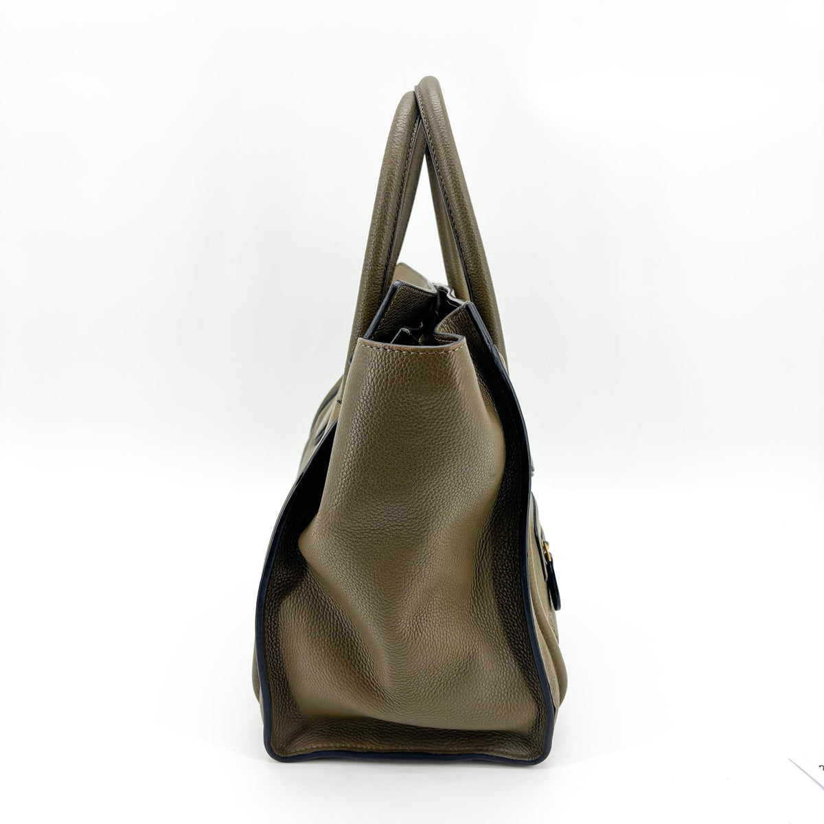 Celine Luggage Smooth Leather Khaki Leather Handbag (Pre-Owned)