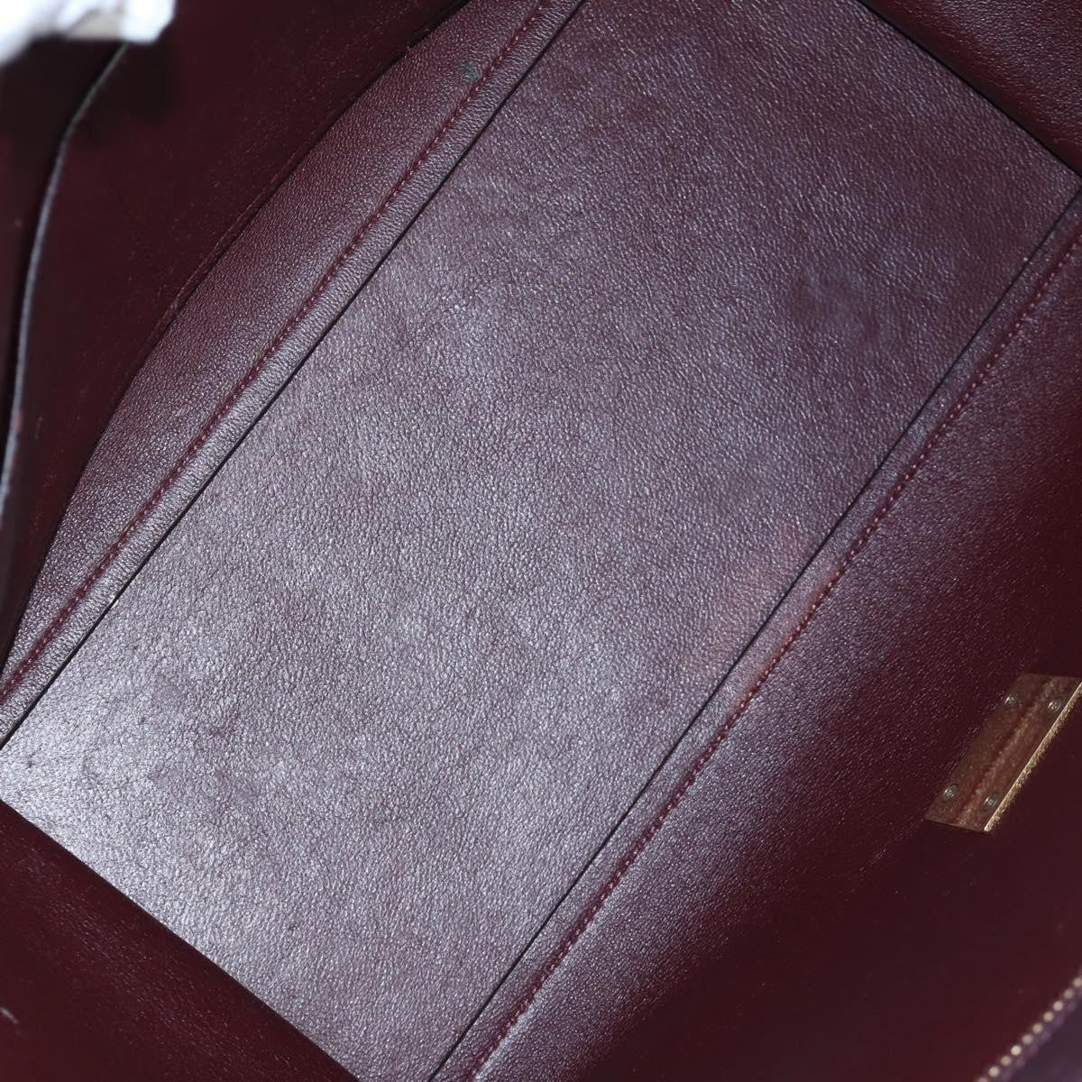 Celine Tricolor Trapeze Leather Burgundy Leather Handbag (Pre-Owned)