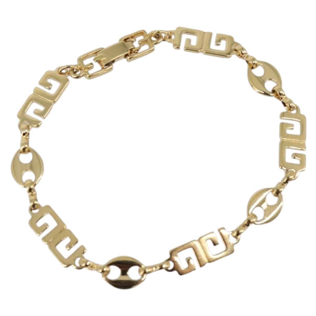 Givenchy Logo Metal Gold Metal Bracelet Jewelry (Pre-Owned)