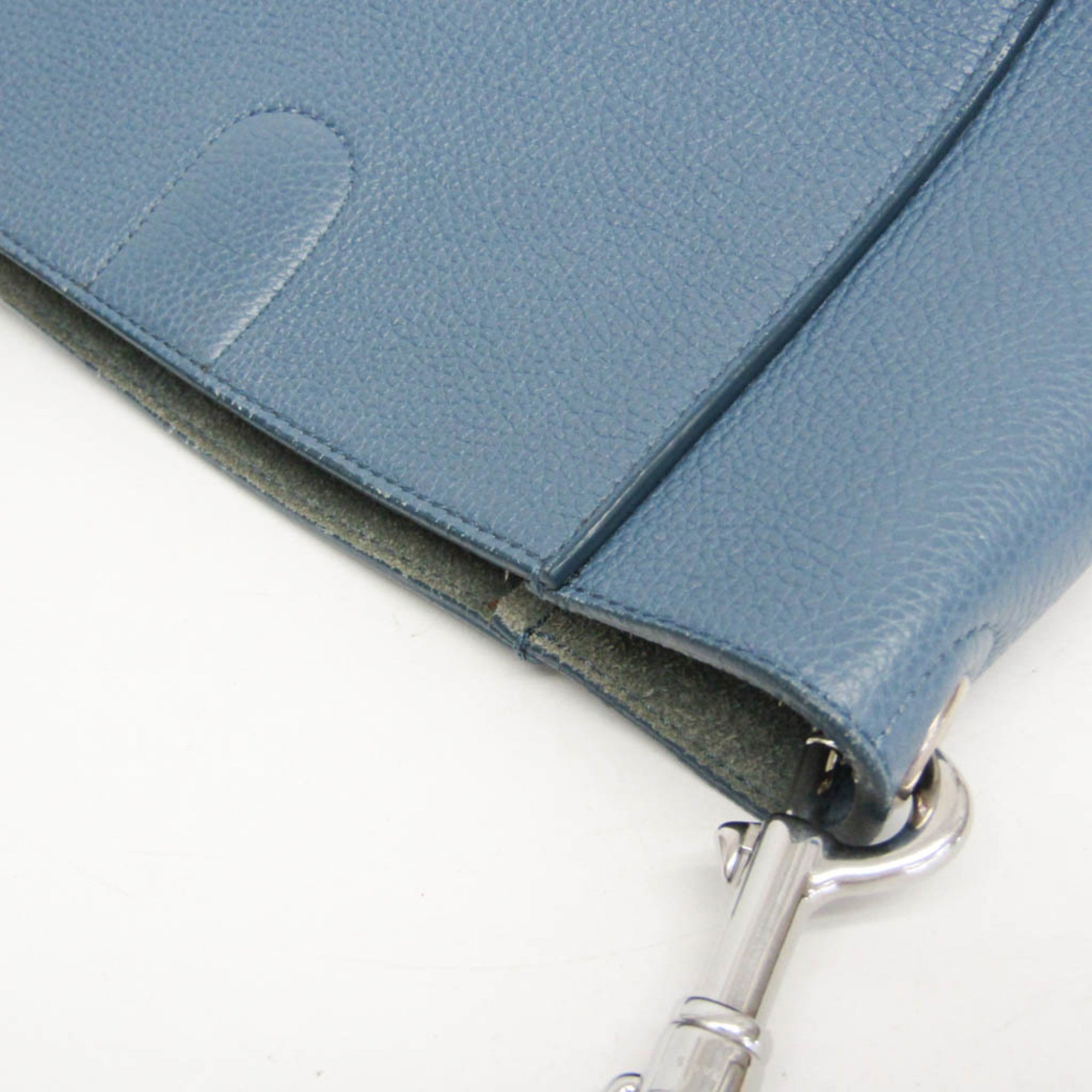Celine Sangle Seau Calfskin Blue Leather Shoulder Bag Bag (Pre-Owned)