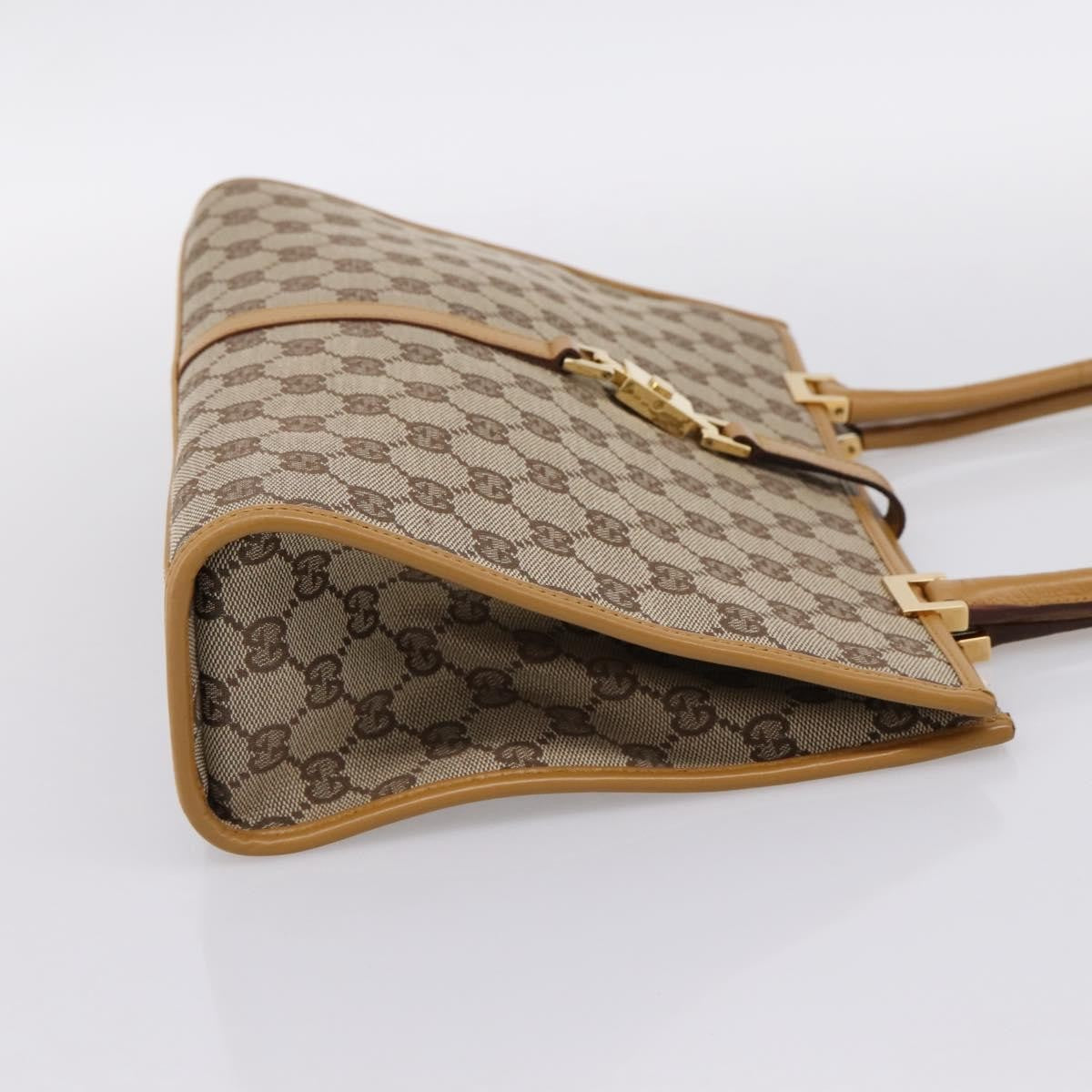 Gucci Jackie Gg Canvas Brown Canvas Tote Bag Bag (Pre-Owned)