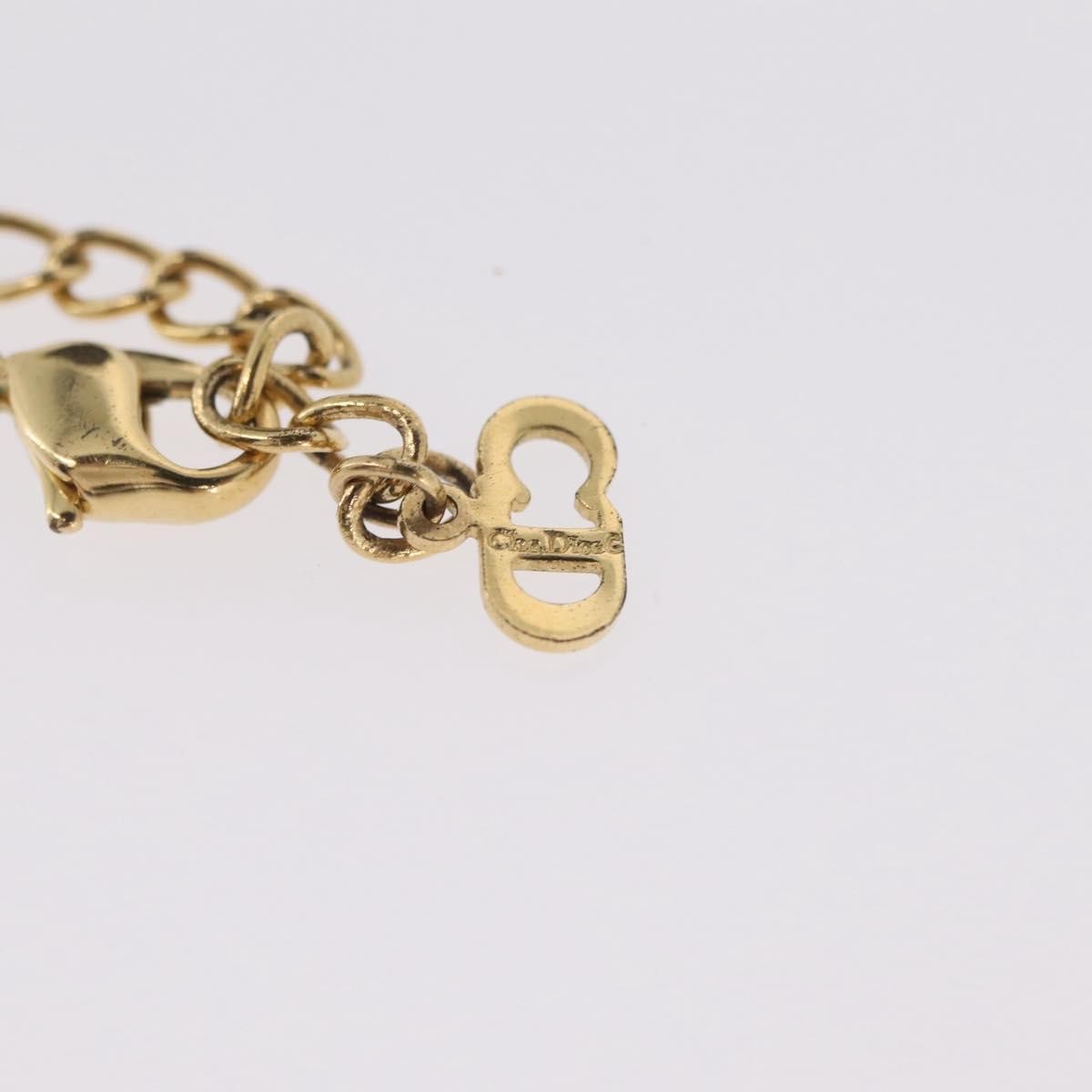 Christian Dior Logo Heart Pendant Metal Gold Metal Necklace Jewelry (Pre-Owned)