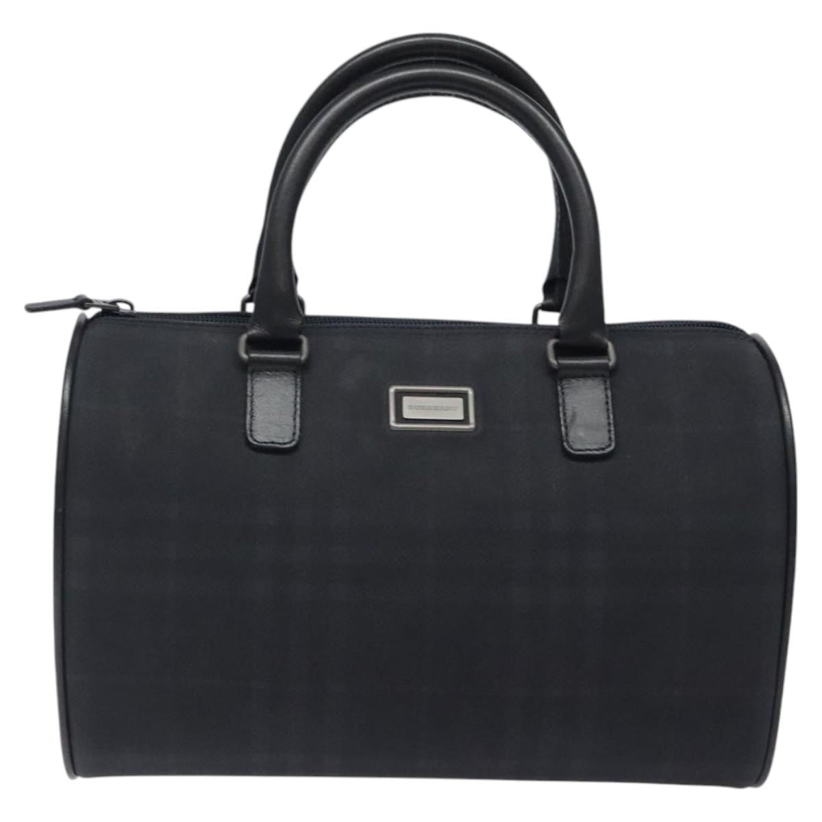 Burberry Nova Check Nova Check Canvas Navy Canvas Handbag (Pre-Owned)