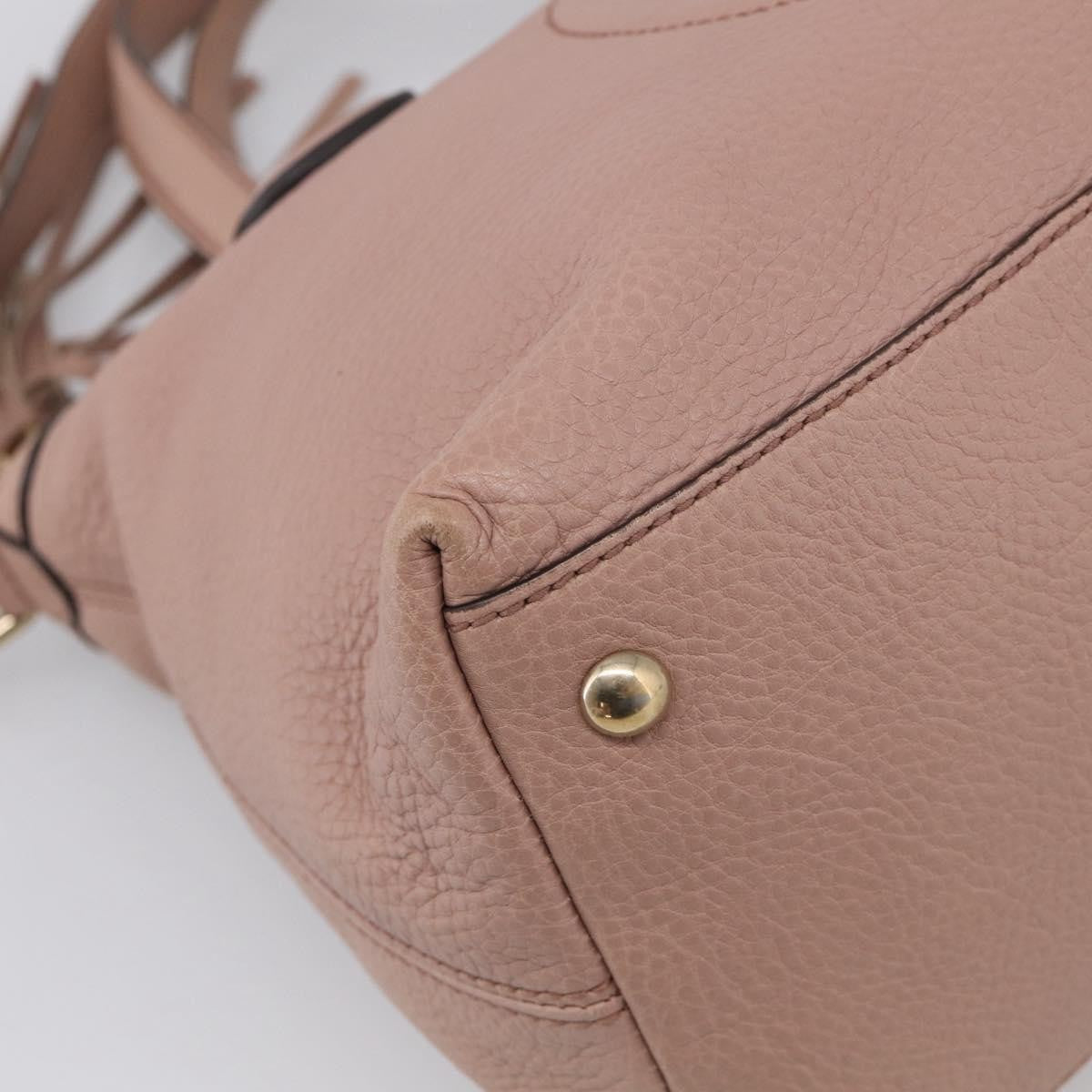 Gucci Soho Convertible Soft Top Handle Leather Pink Leather Handbag (Pre-Owned)