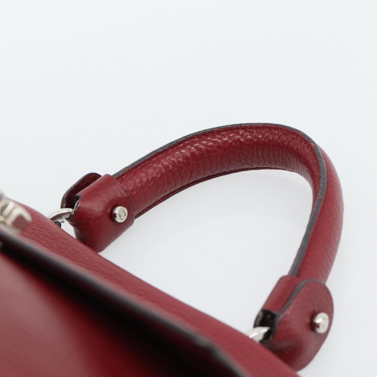 Salvatore Ferragamo Sofia Satchel Leather Red Leather Handbag (Pre-Owned)