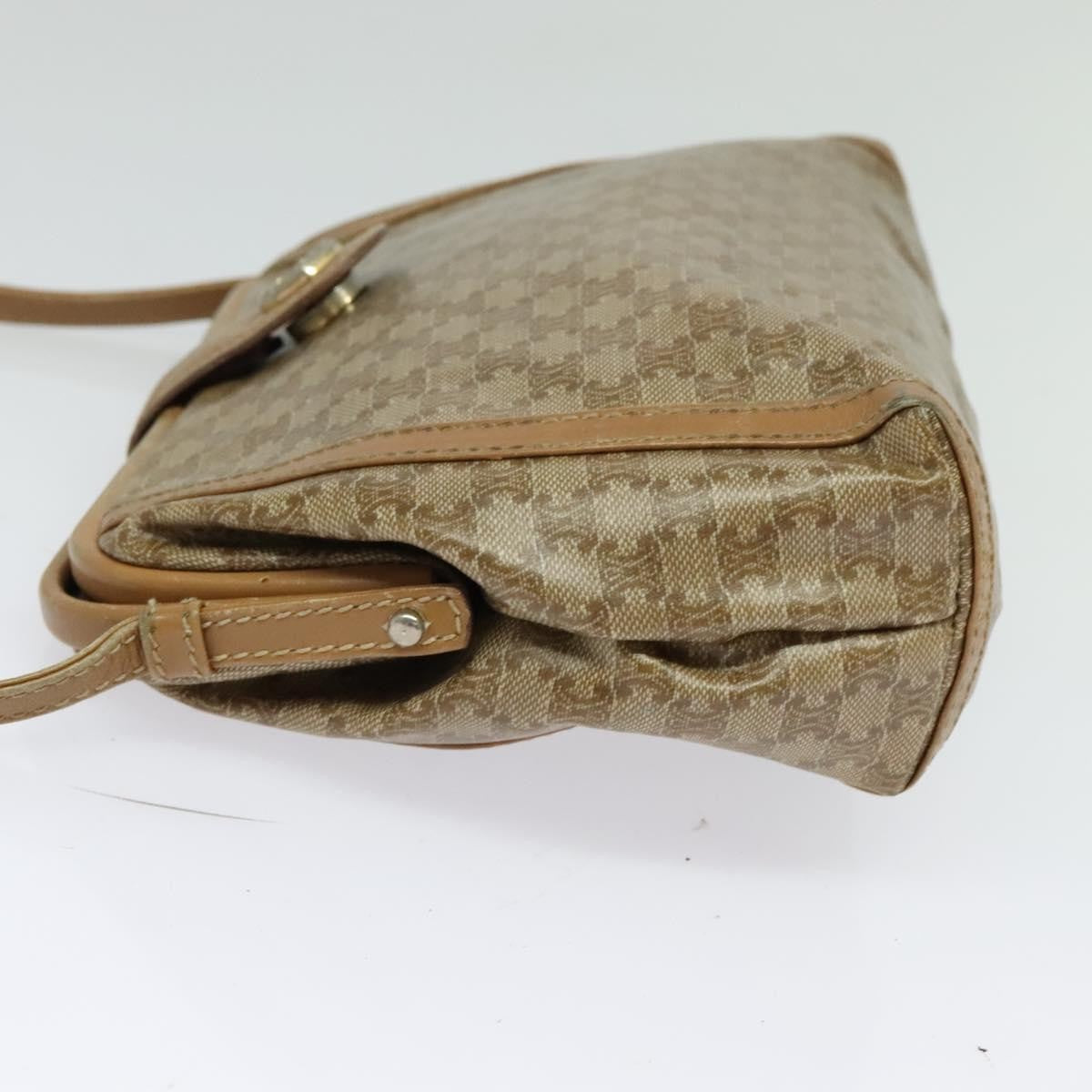Celine Macadam Shoulder Pvc Leather Beige Pvc Bag (Pre-Owned)