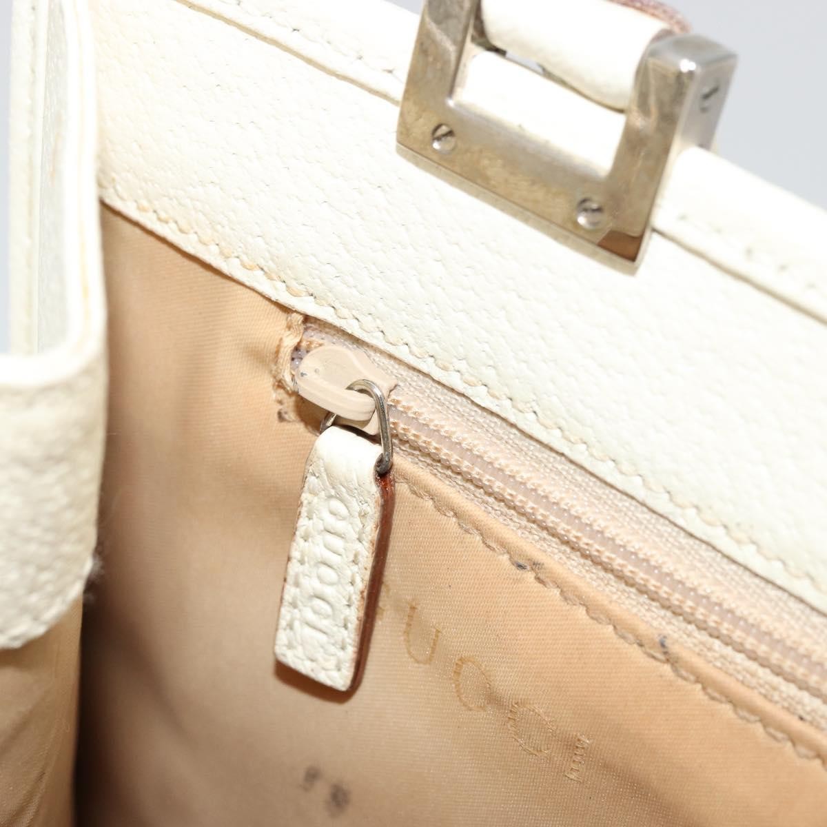 Gucci Vintage Jackie Leather Silver Leather Handbag (Pre-Owned)