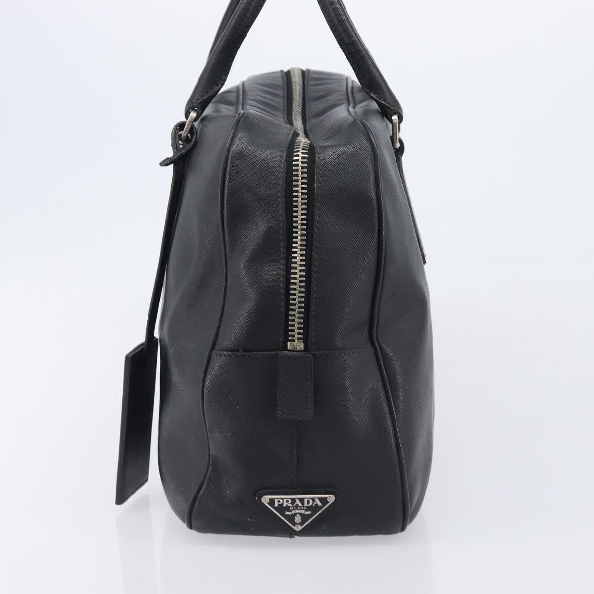 Prada Vintage Leather Black Leather Handbag (Pre-Owned)