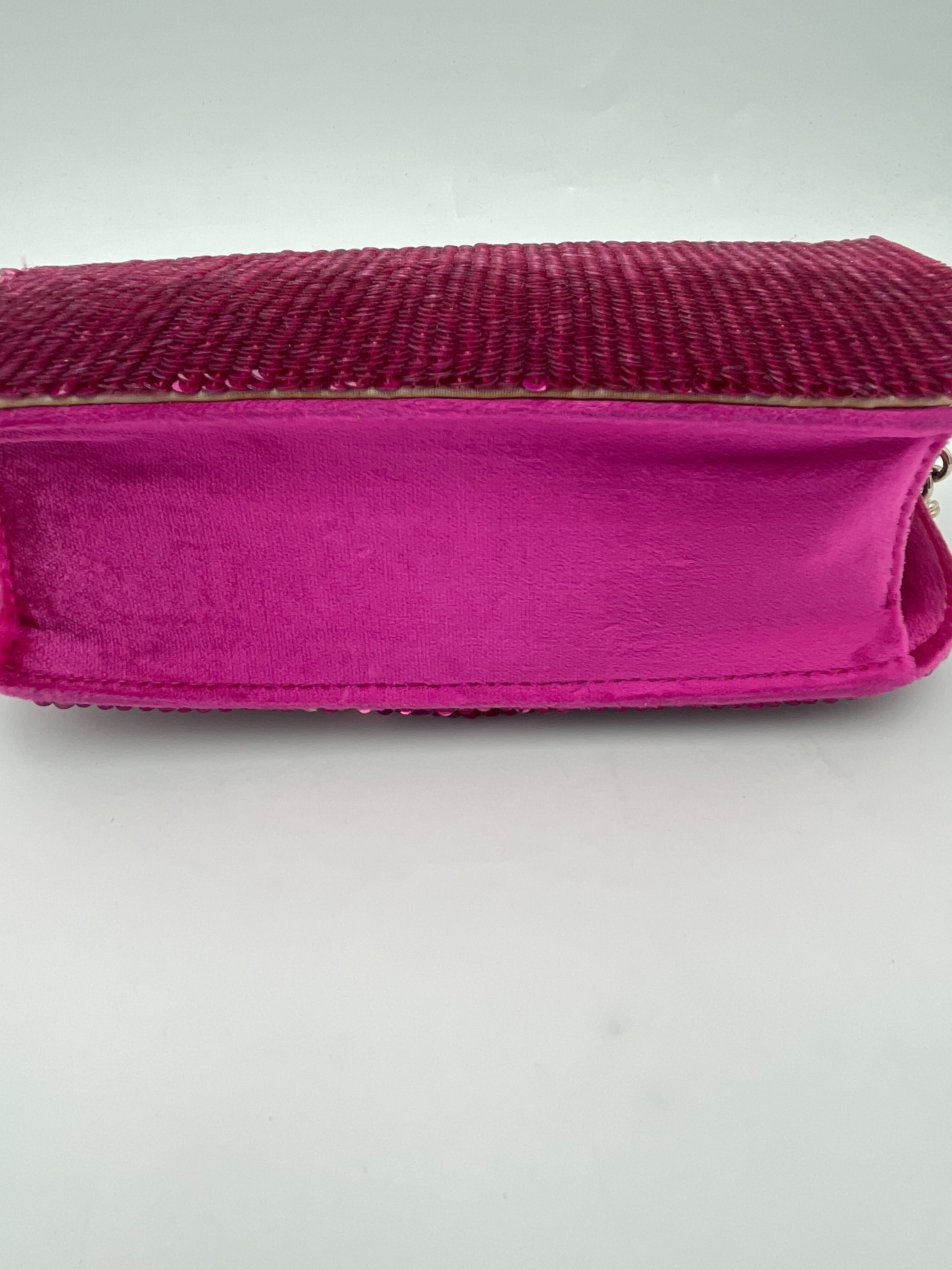 Valentino Garavani Vlogo Loco Flap Shoulder Embellished Embroidered Leather Pink Satin Clutche & Pouche Bag (Pre-Owned)