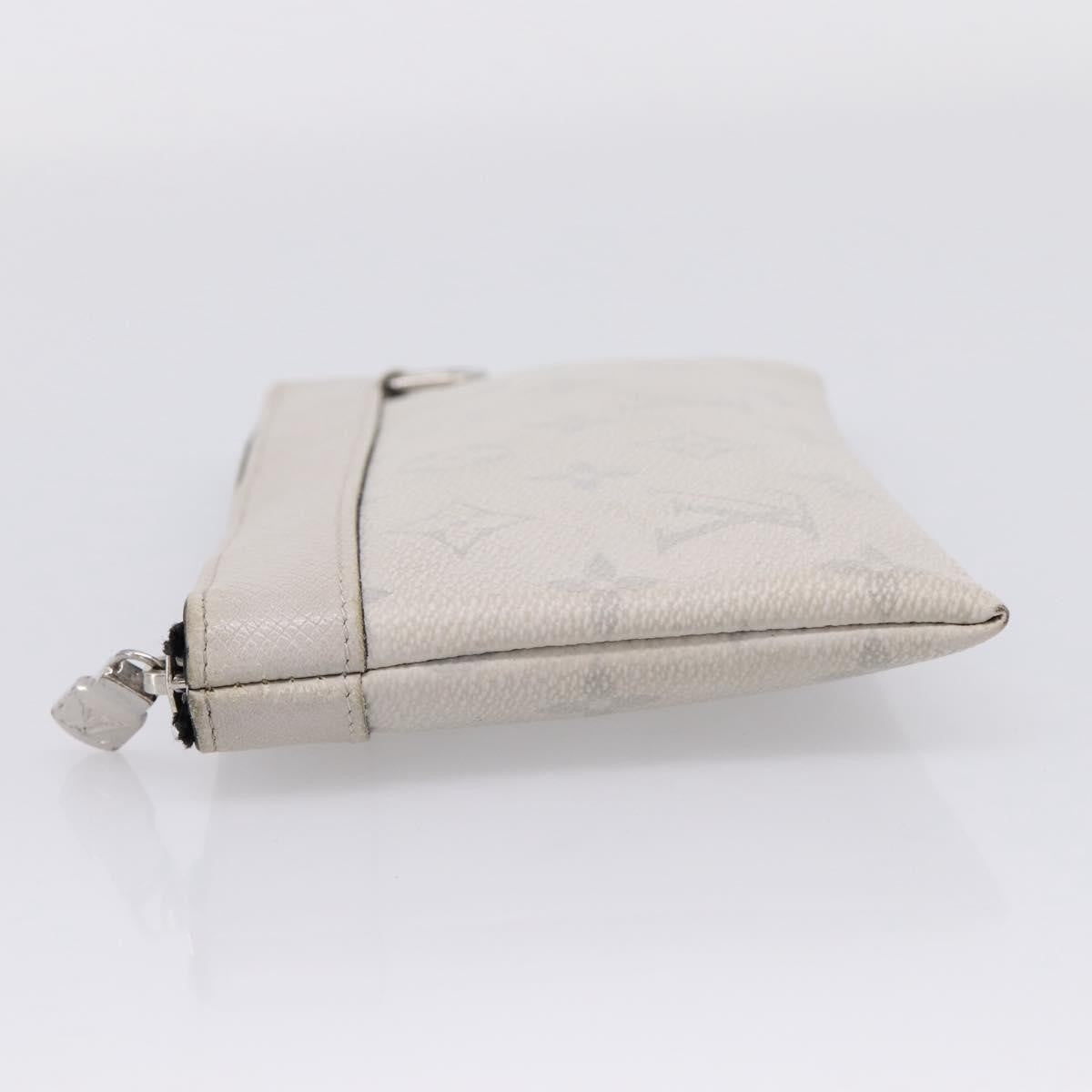 Louis Vuitton Discovery Pochette Monogram Taigarama White Canvas Clutche & Pouche Bag (Pre-Owned)