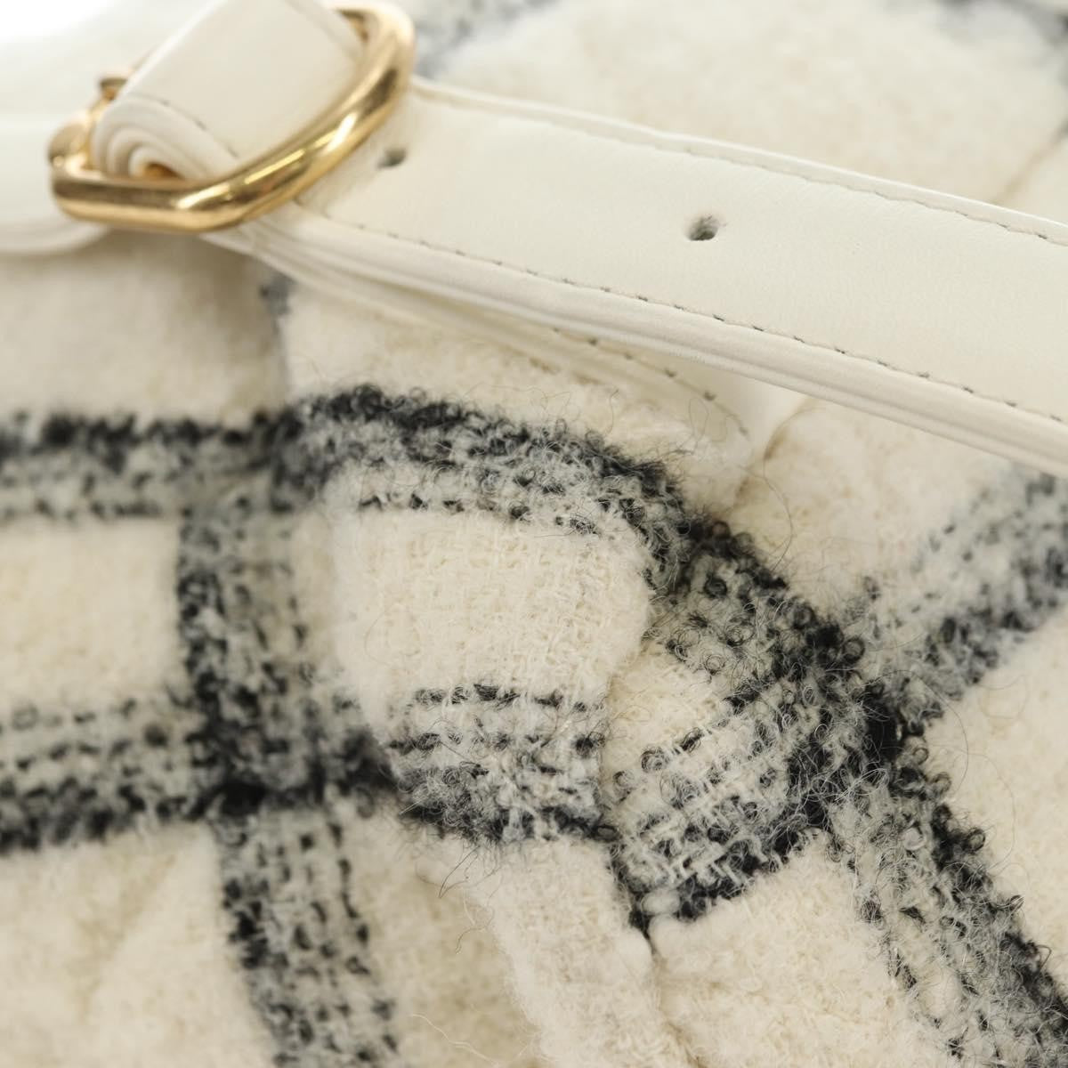 Chanel Duma Drawstring Quilted Wool Tweed Beige Wool Backpack Bag (Pre-Owned)