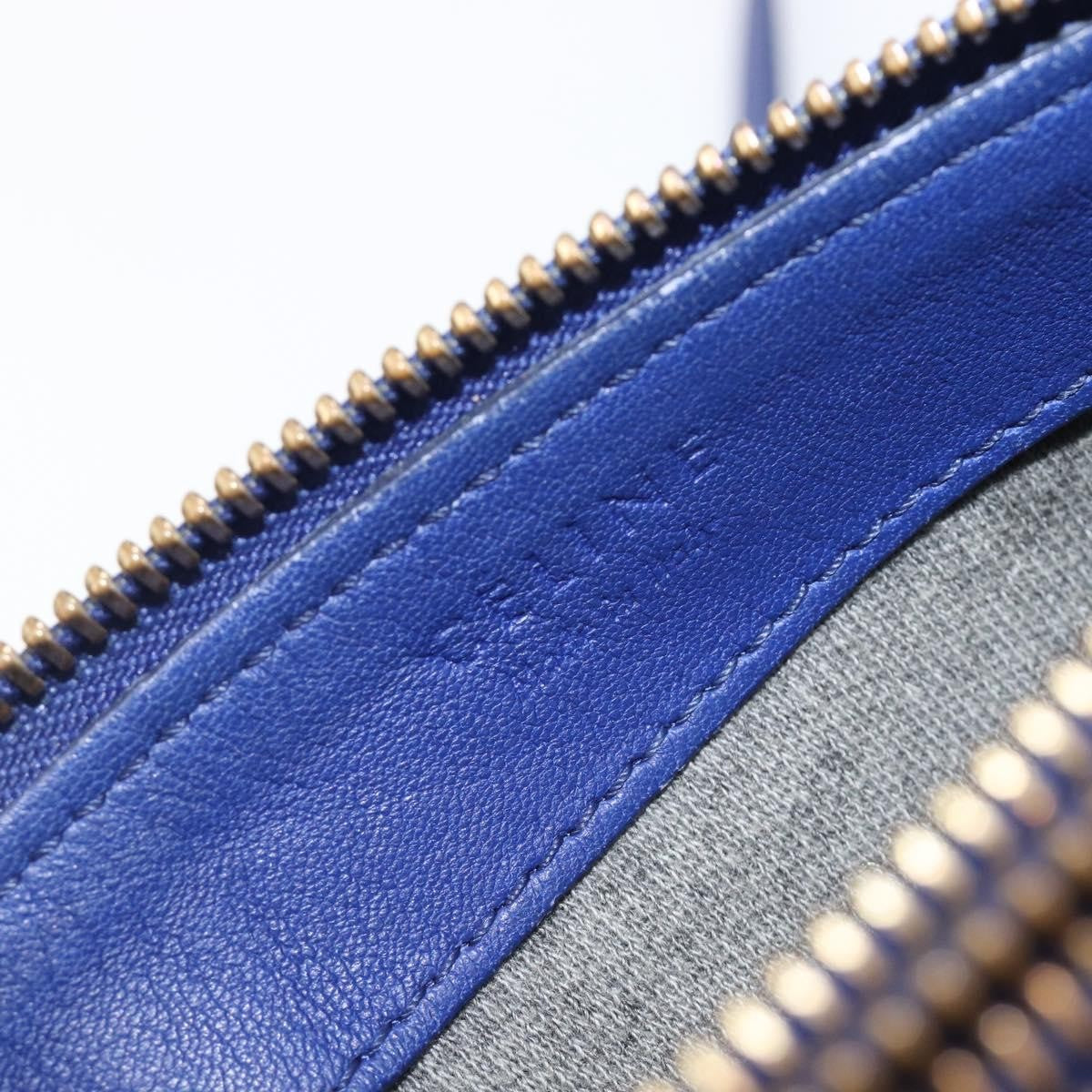 Celine Trio Leather Blue Leather Crossbody Bag Bag (Pre-Owned)