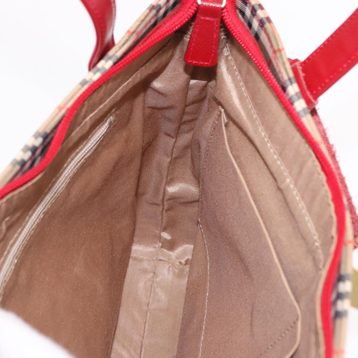 Burberry Nova Check Nova Check Canvas And Leather Beige Canvas Handbag (Pre-Owned)