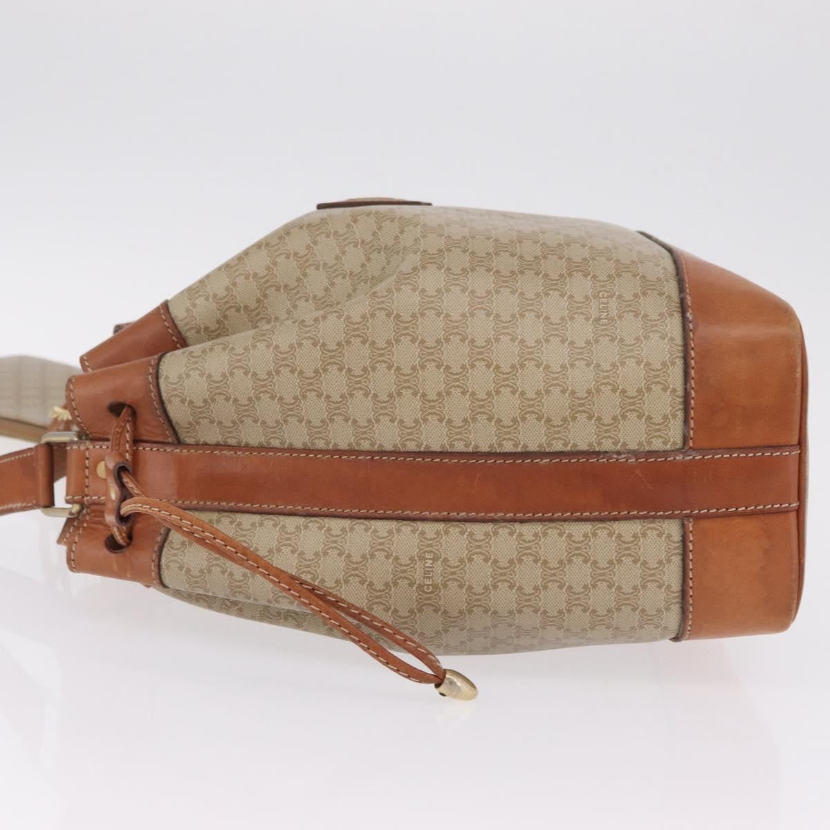 Celine Macadam Shoulder Canvas Beige Canvas Crossbody Bag Bag (Pre-Owned)