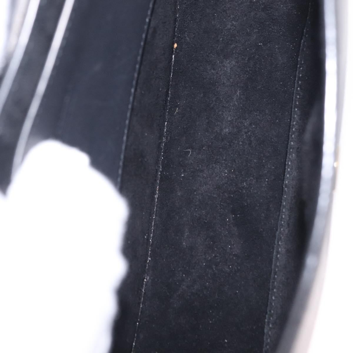 Saint Laurent Kaia Leather With Brogue Detail Black Leather Shoulder Bag Bag (Pre-Owned)